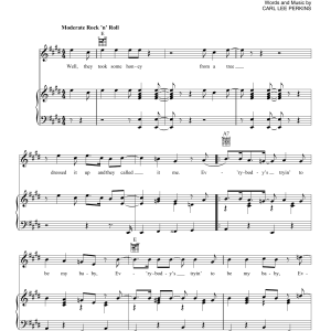 The Beatles Everybody's Trying To Be My Baby Musik Noten - Piano, Vocal & Guitar Chords - 57279-0