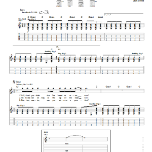 The White Stripes Black Math Musik Noten - Guitar Tab - 91640-0