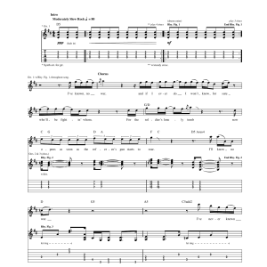 The Who I've Known No War Musik Noten - Guitar Tab - 165546-0