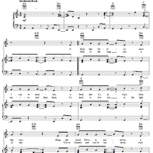 Third Day Keep On Shinin' Musik Noten - Piano, Vocal & Guitar Chords - 53802-0